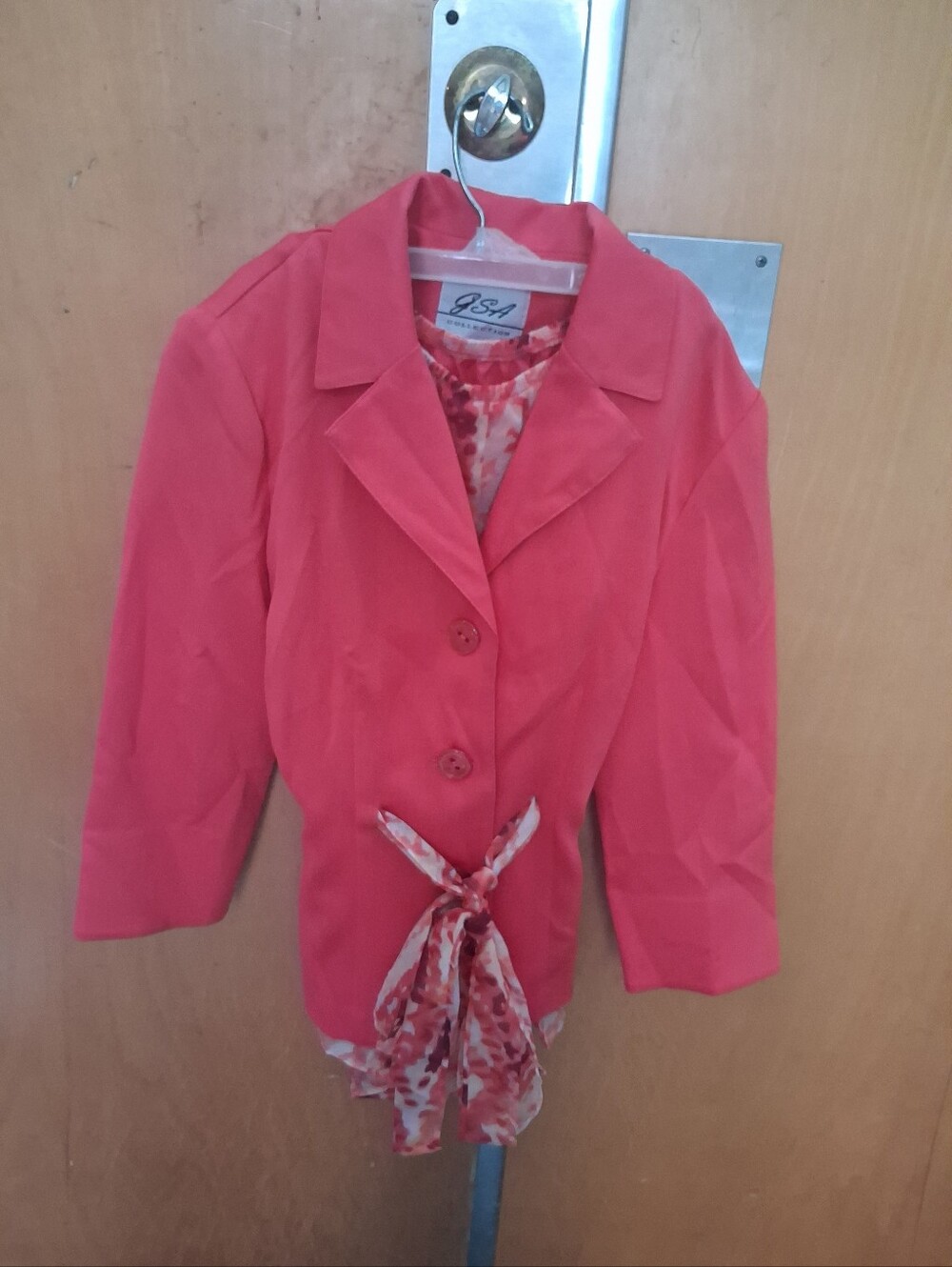 GSA Women's Coral Tie-Waist Blazer Jacket SIZE 6